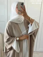 Multicolor Slit Sleeves Abaya - Image 2