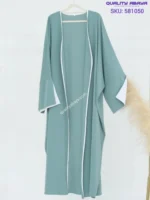 Multicolor Slit Sleeves Abaya - Image 3