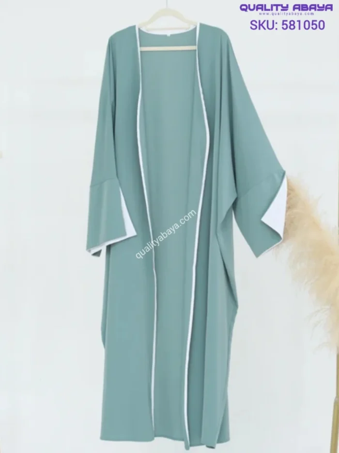 Multicolor Slit Sleeves Abaya - Image 3