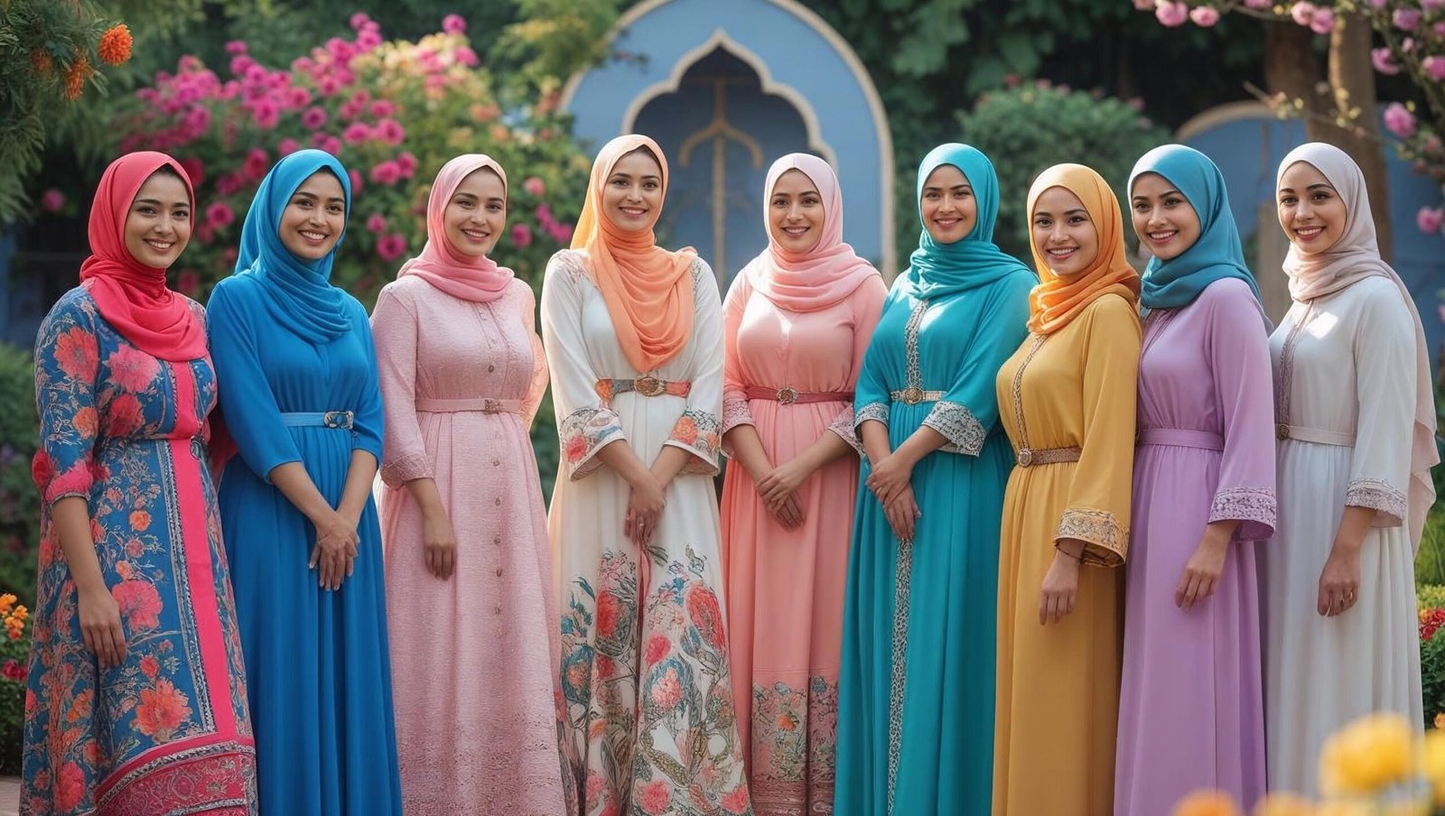 Women in Borka and Hijab styled for different body types